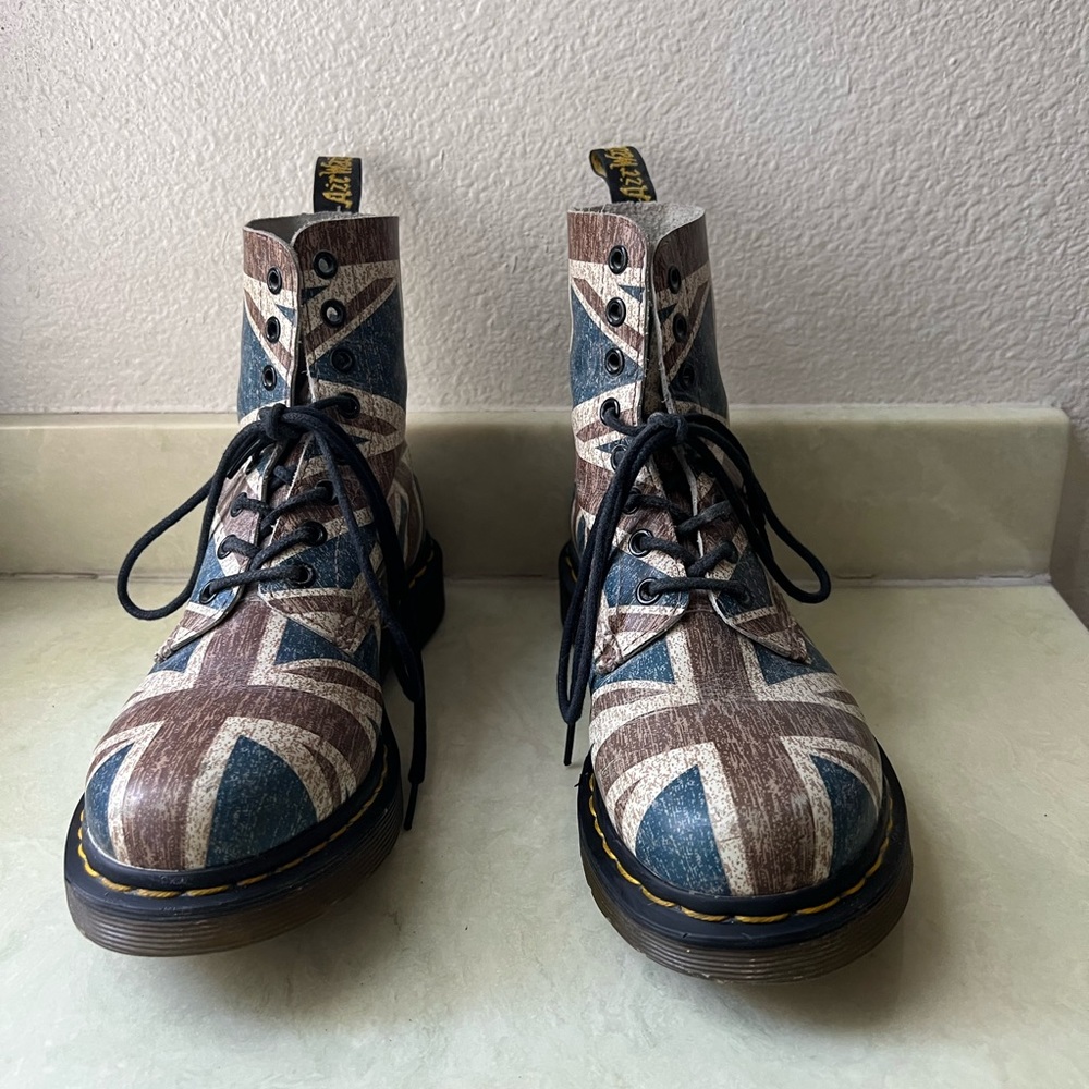 Distressed Union Jack Doc Martens